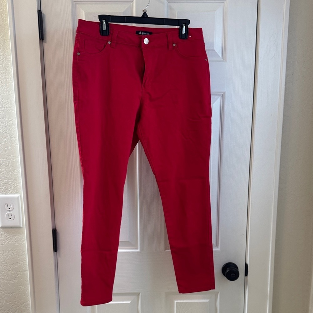 d. jeans Vibrant Red Trousers
